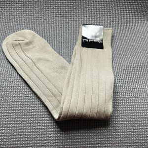 Kilburne And Finch‎ Dress Socks Mens One Size Tan Knit Stretch NEW